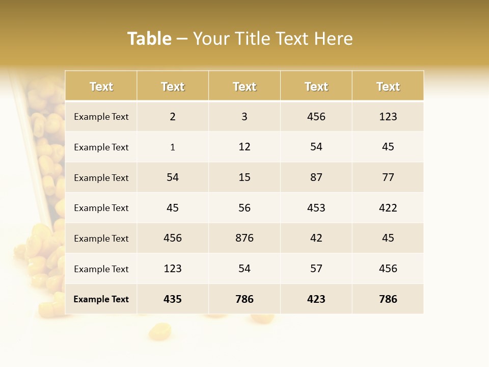 Canned Isolated Sweet Corn PowerPoint Template