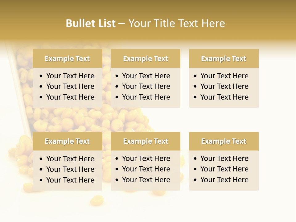 Canned Isolated Sweet Corn PowerPoint Template