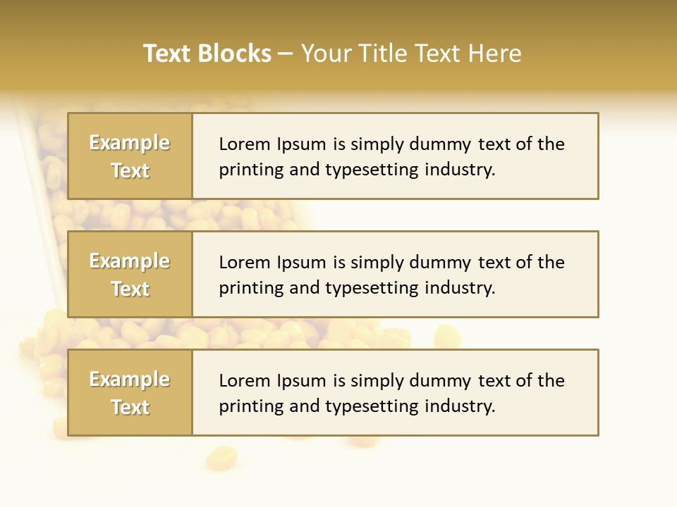 Canned Isolated Sweet Corn PowerPoint Template