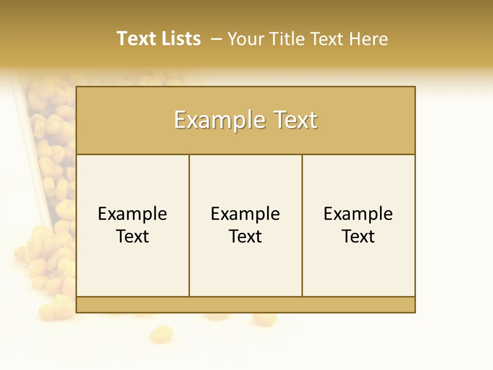 Canned Isolated Sweet Corn PowerPoint Template