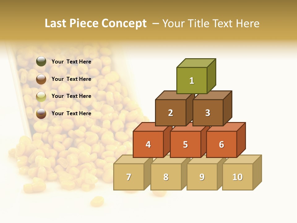 Canned Isolated Sweet Corn PowerPoint Template