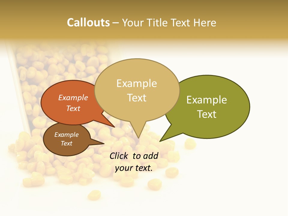 Canned Isolated Sweet Corn PowerPoint Template