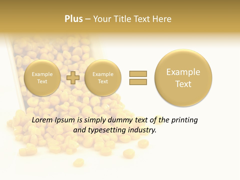Canned Isolated Sweet Corn PowerPoint Template