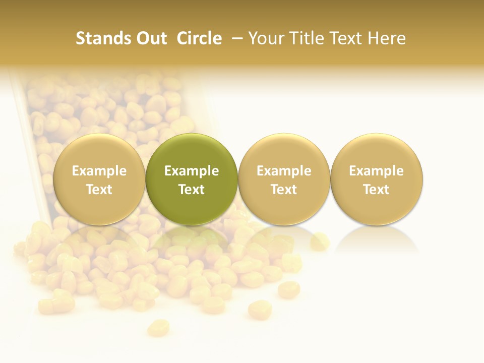 Canned Isolated Sweet Corn PowerPoint Template