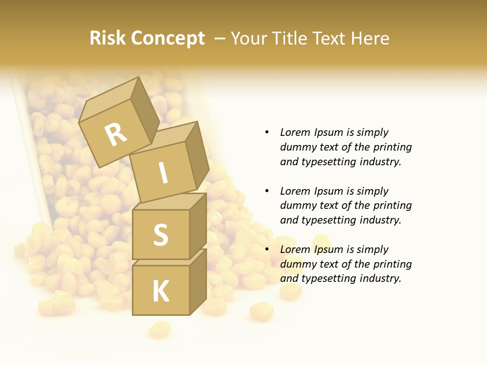 Canned Isolated Sweet Corn PowerPoint Template