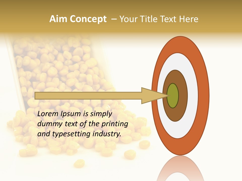 Canned Isolated Sweet Corn PowerPoint Template