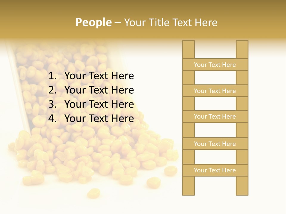 Canned Isolated Sweet Corn PowerPoint Template