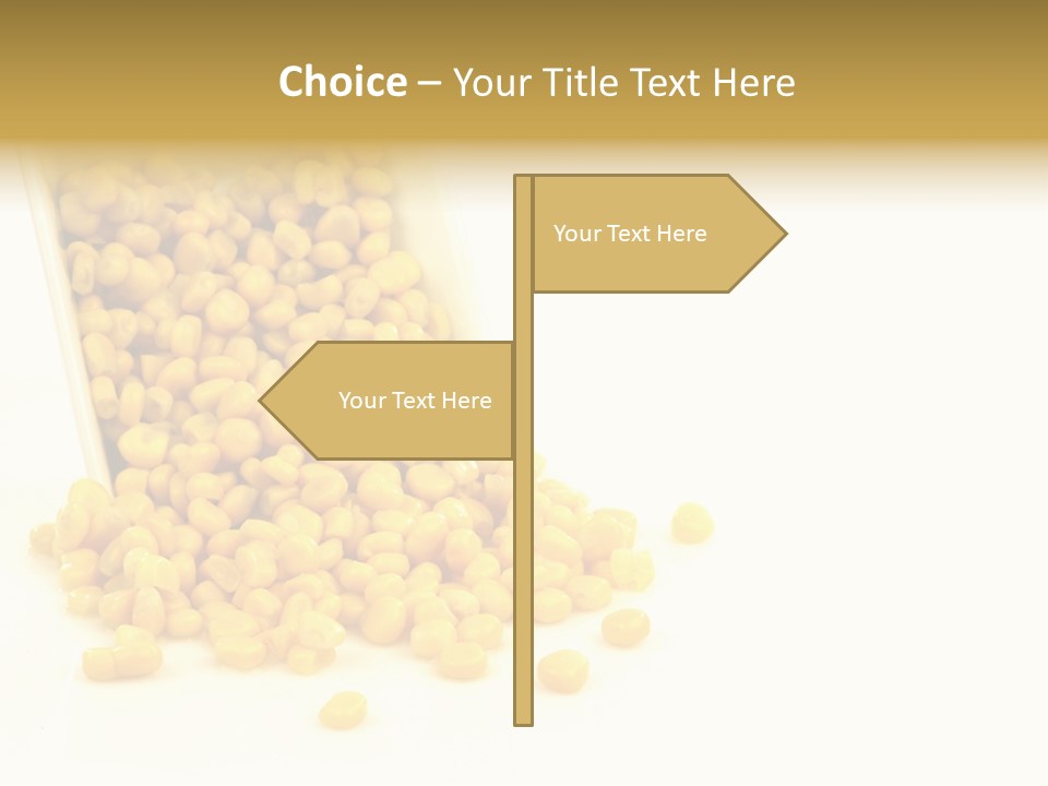 Canned Isolated Sweet Corn PowerPoint Template