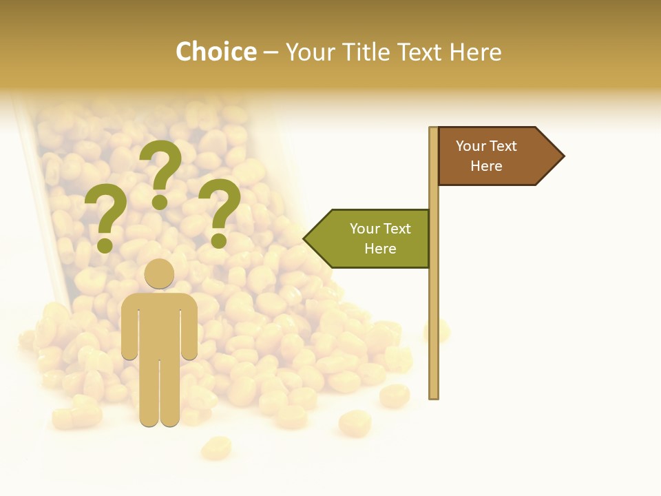 Canned Isolated Sweet Corn PowerPoint Template