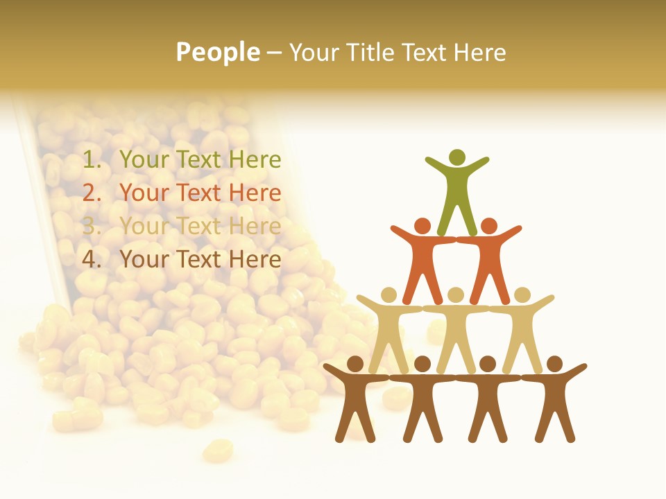 Canned Isolated Sweet Corn PowerPoint Template