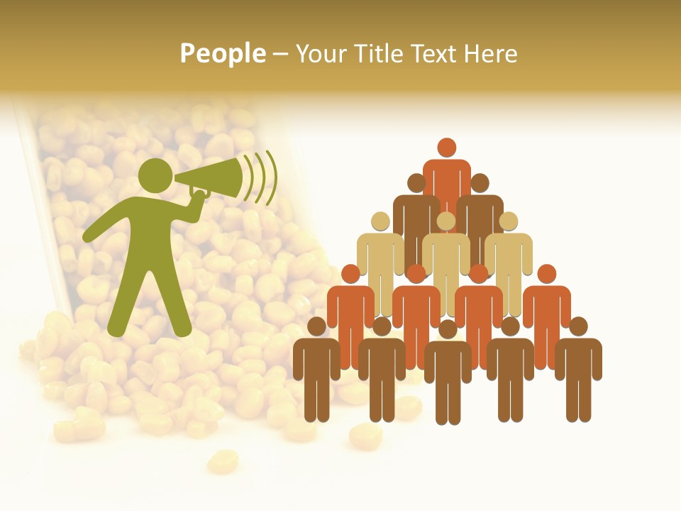 Canned Isolated Sweet Corn PowerPoint Template