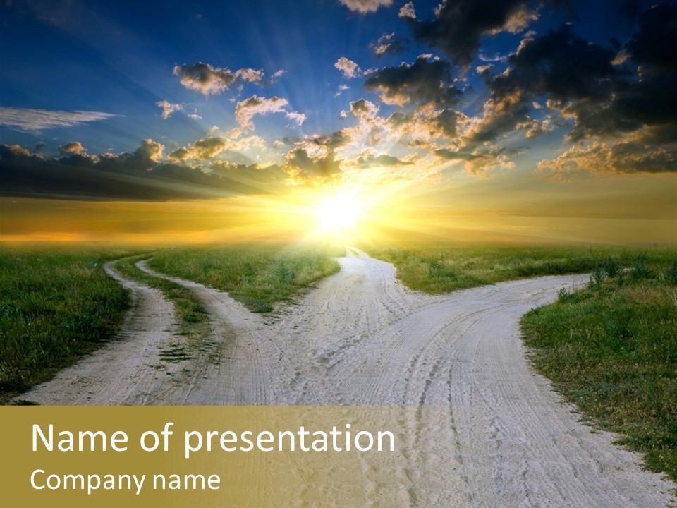 View Sunset Turn PowerPoint Template