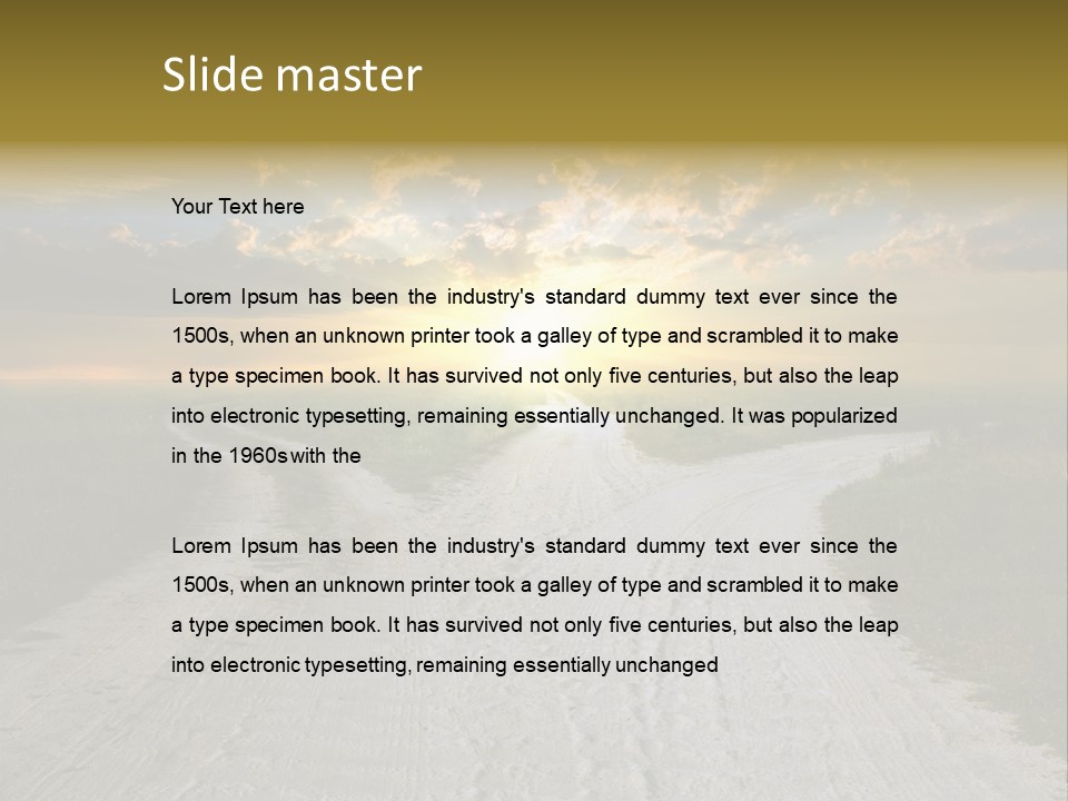 View Sunset Turn PowerPoint Template