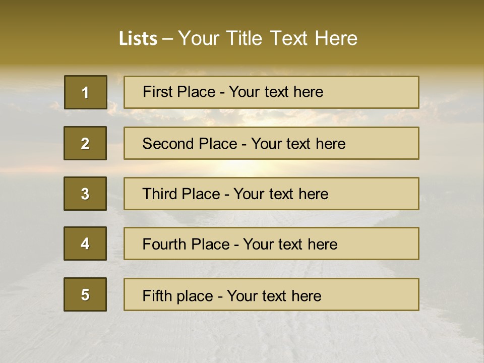 View Sunset Turn PowerPoint Template