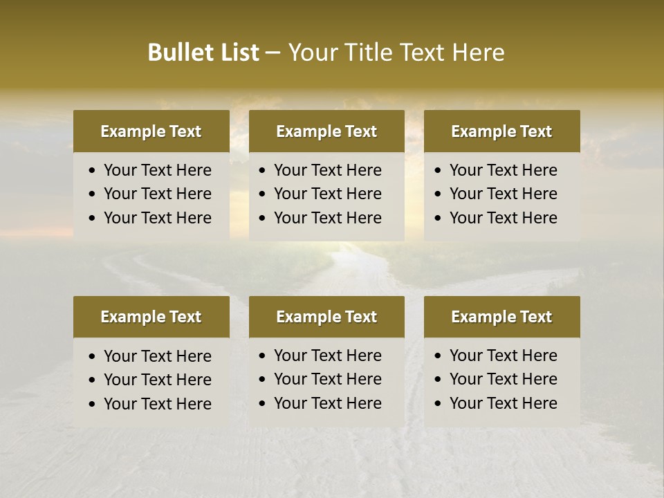 View Sunset Turn PowerPoint Template