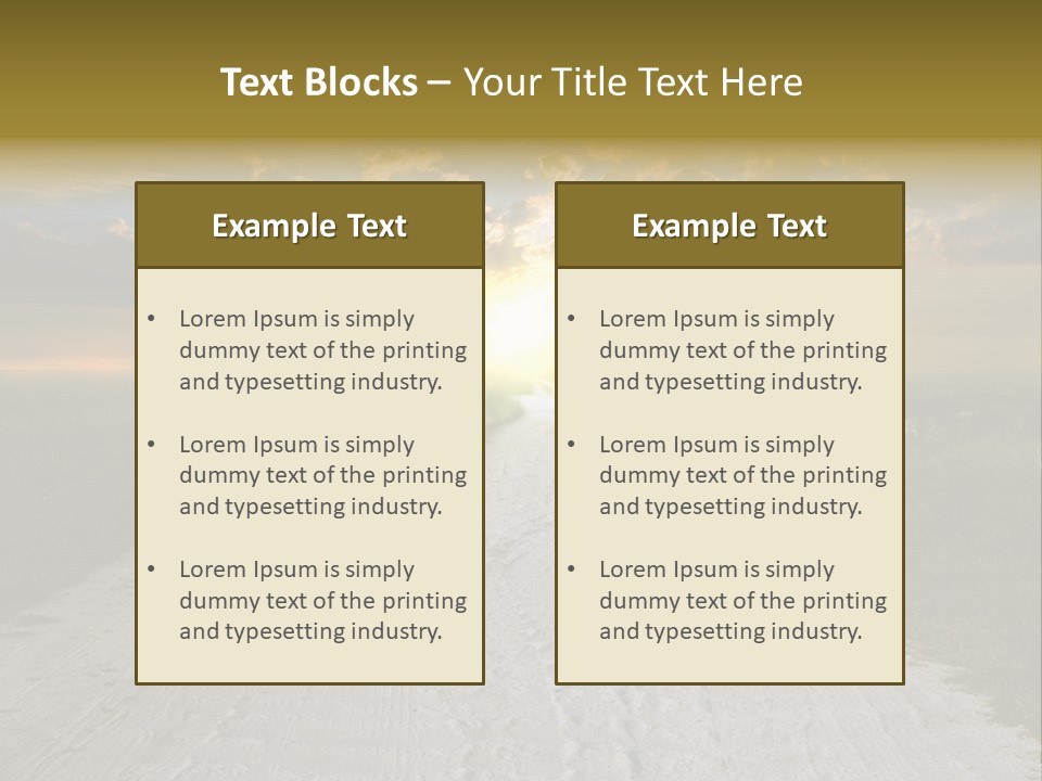 View Sunset Turn PowerPoint Template