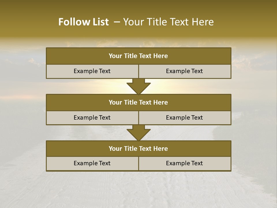 View Sunset Turn PowerPoint Template