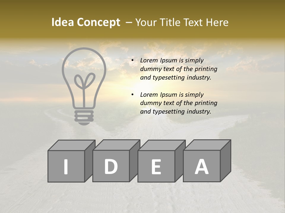 View Sunset Turn PowerPoint Template