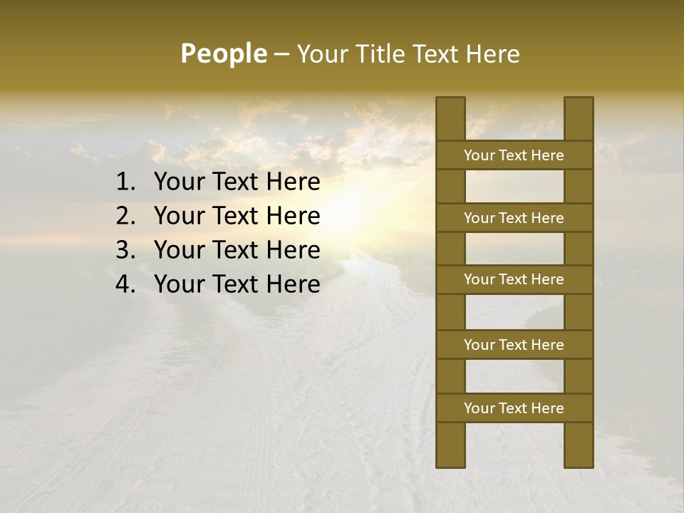 View Sunset Turn PowerPoint Template