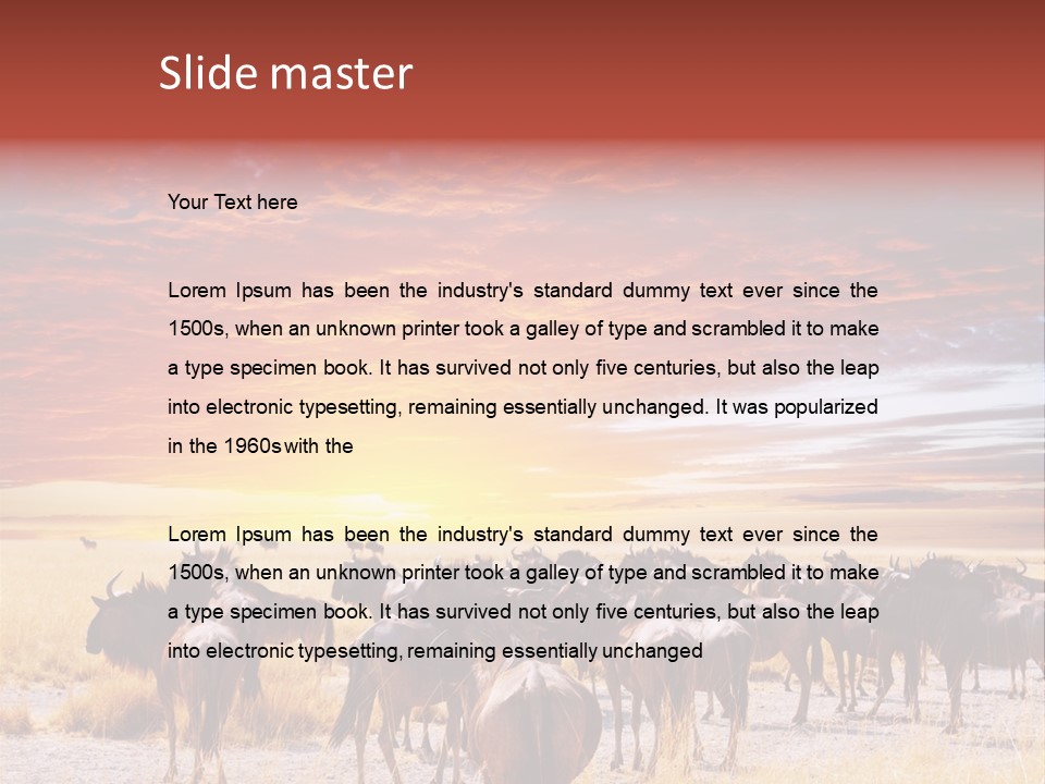 Gnu Africa Mammal PowerPoint Template