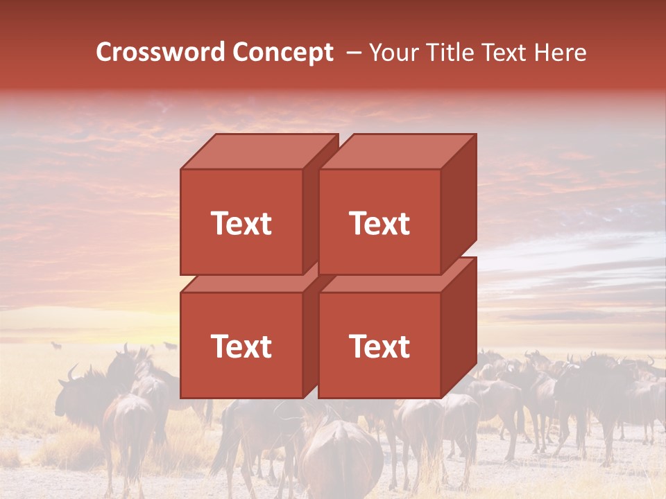 Gnu Africa Mammal PowerPoint Template