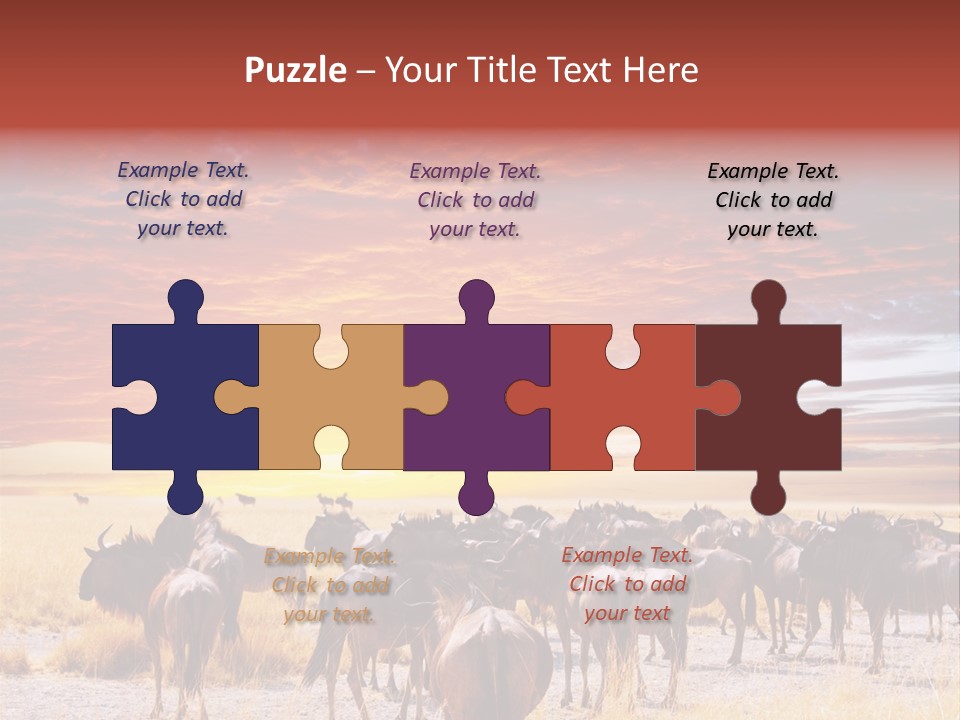 Gnu Africa Mammal PowerPoint Template