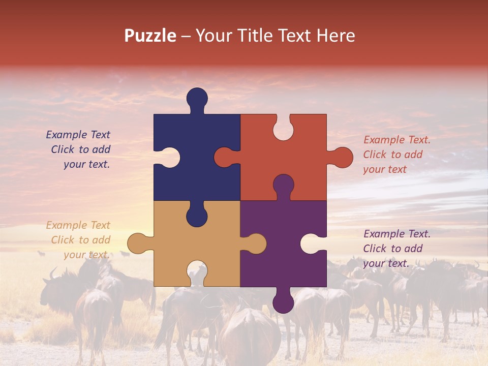 Gnu Africa Mammal PowerPoint Template