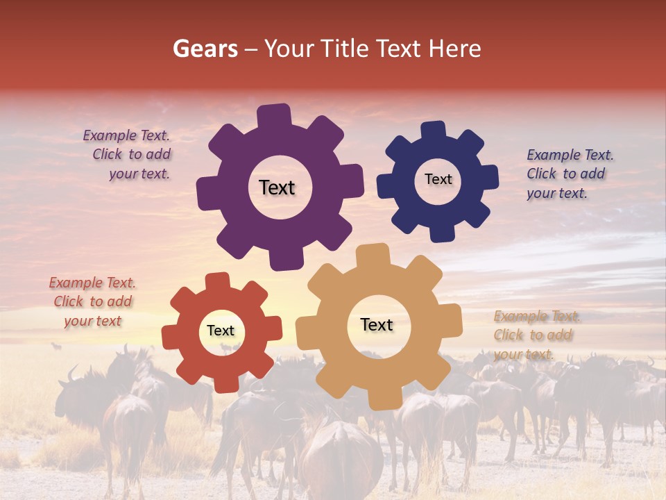 Gnu Africa Mammal PowerPoint Template