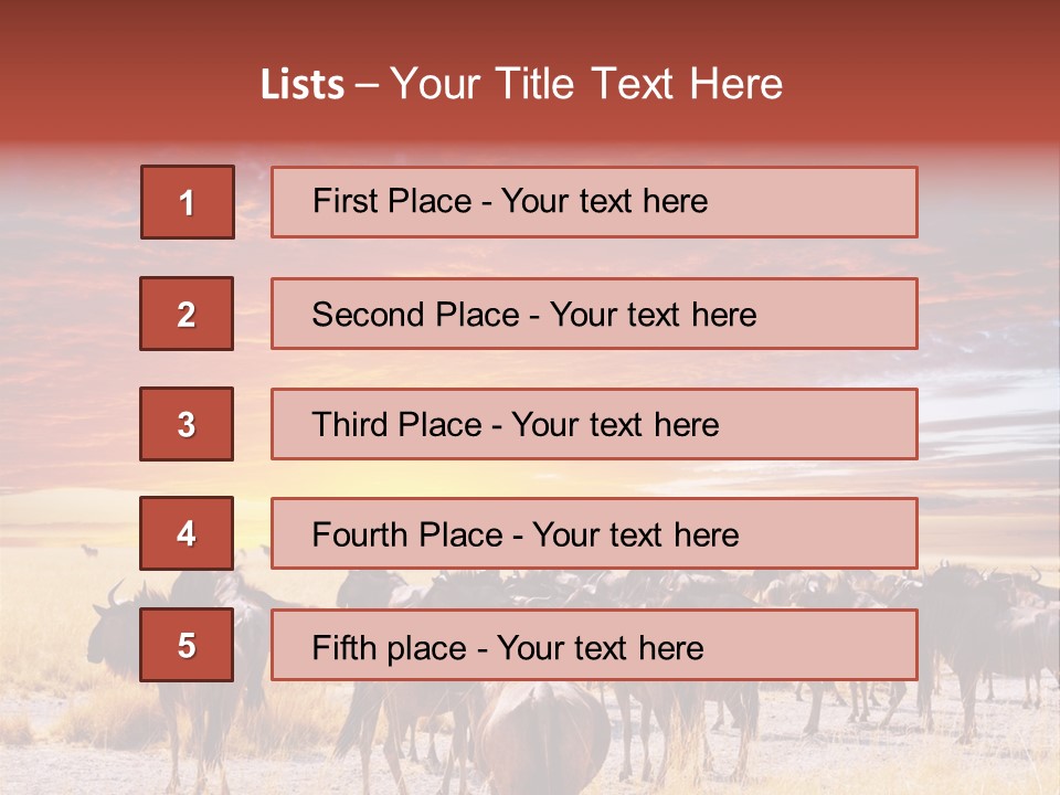 Gnu Africa Mammal PowerPoint Template