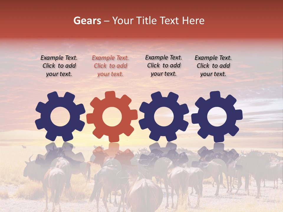 Gnu Africa Mammal PowerPoint Template