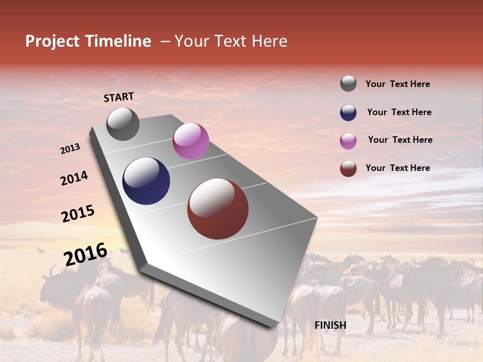 Gnu Africa Mammal PowerPoint Template