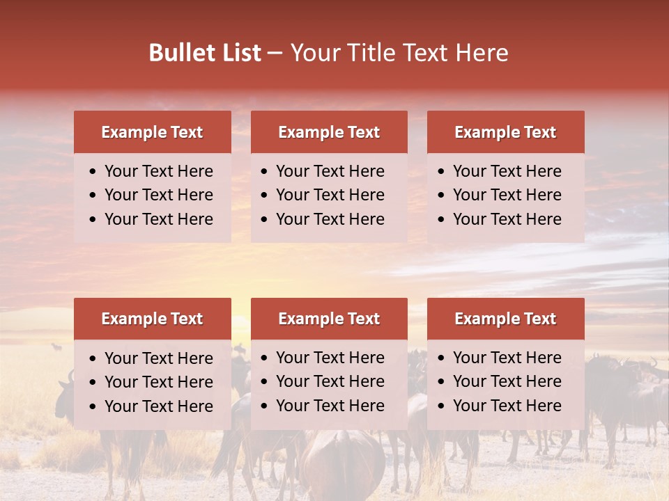 Gnu Africa Mammal PowerPoint Template