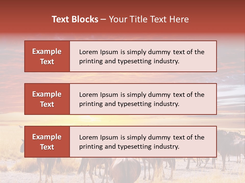 Gnu Africa Mammal PowerPoint Template