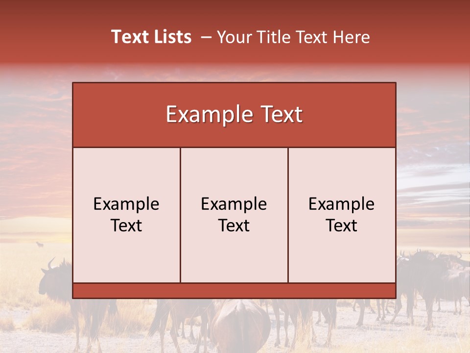 Gnu Africa Mammal PowerPoint Template