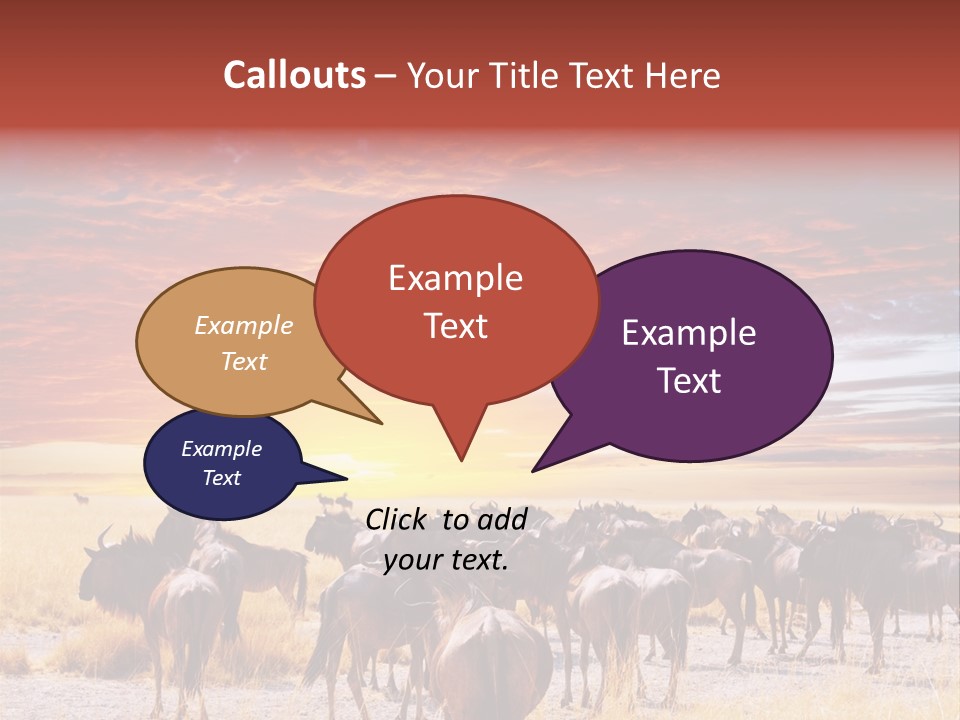 Gnu Africa Mammal PowerPoint Template