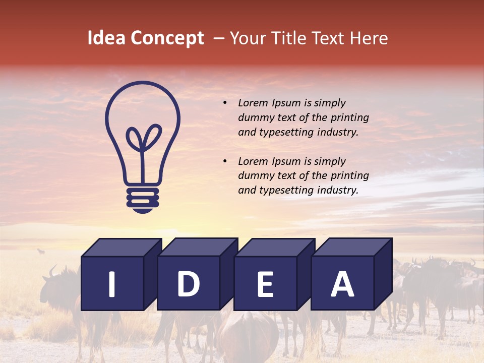 Gnu Africa Mammal PowerPoint Template