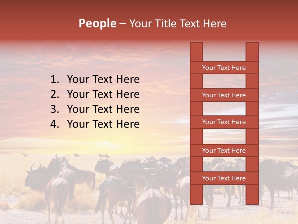 Gnu Africa Mammal PowerPoint Template