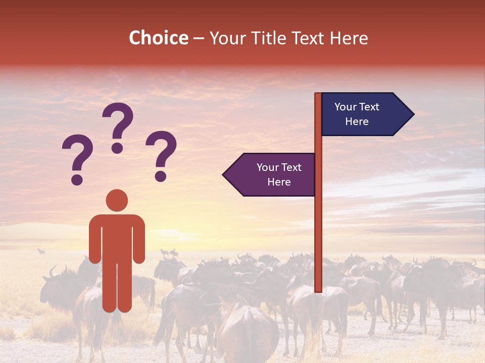 Gnu Africa Mammal PowerPoint Template