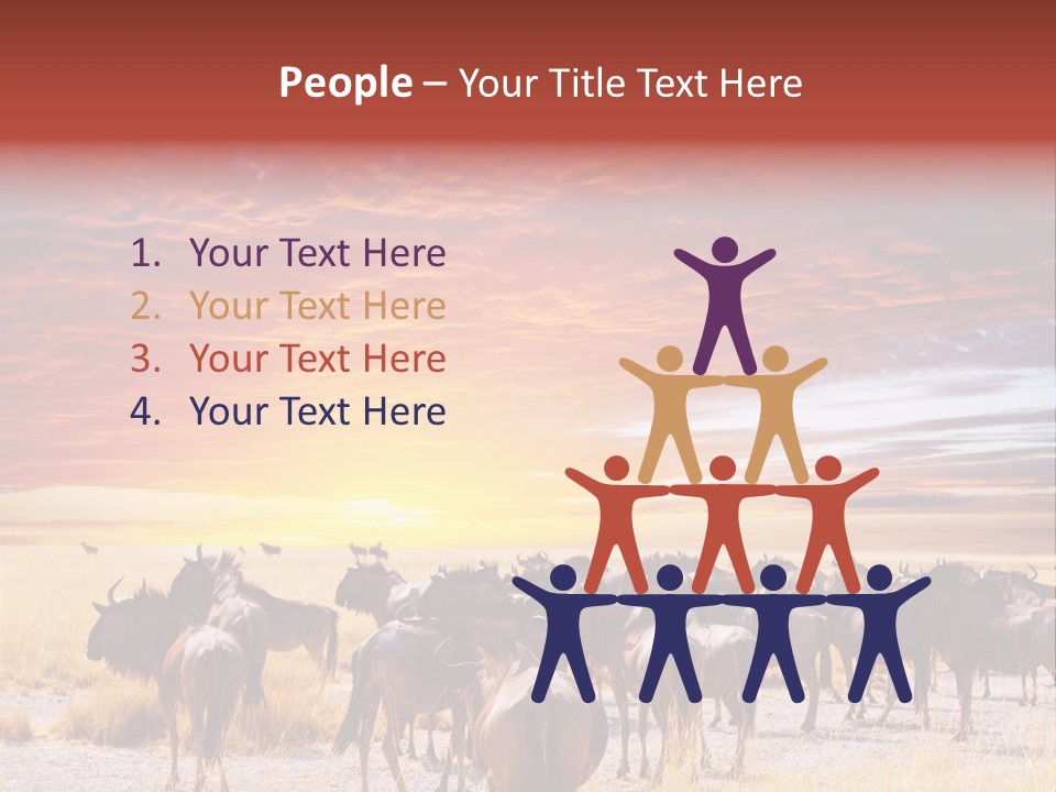 Gnu Africa Mammal PowerPoint Template