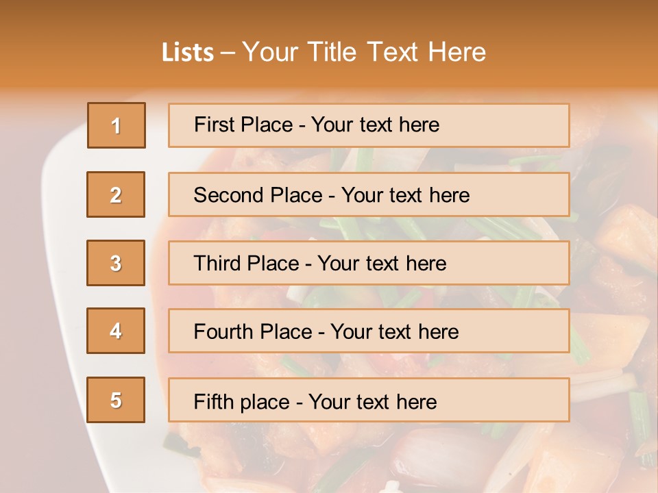 Vegetable Stir Food PowerPoint Template