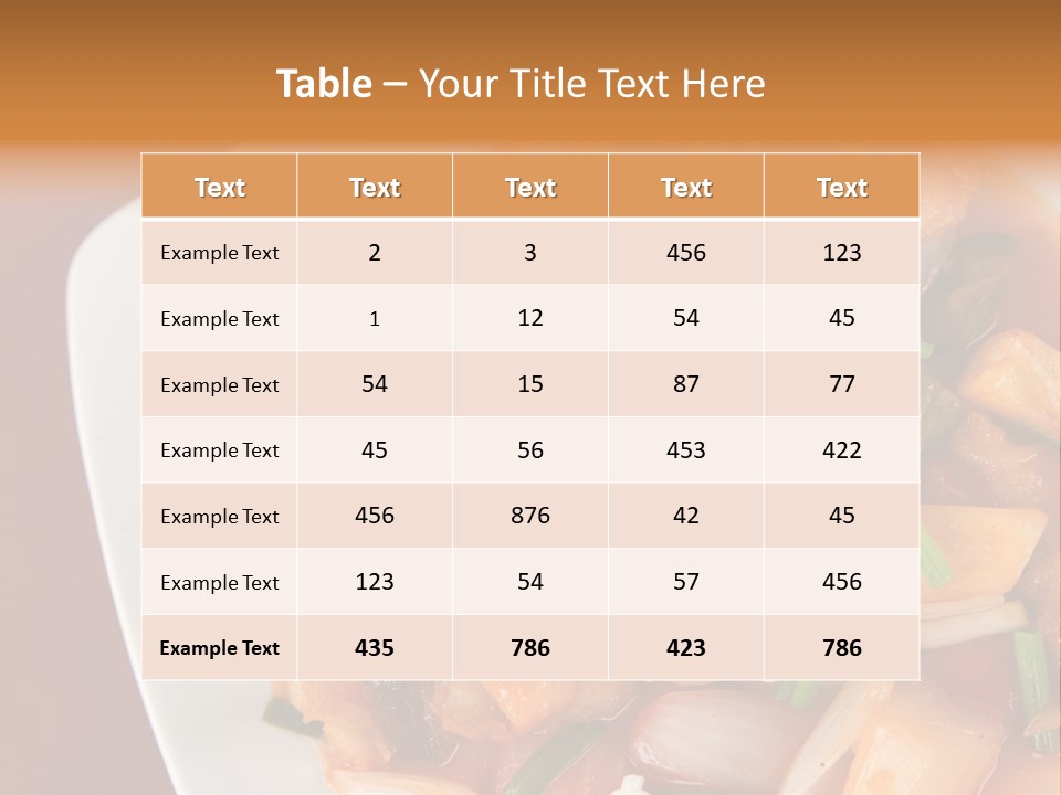 Vegetable Stir Food PowerPoint Template