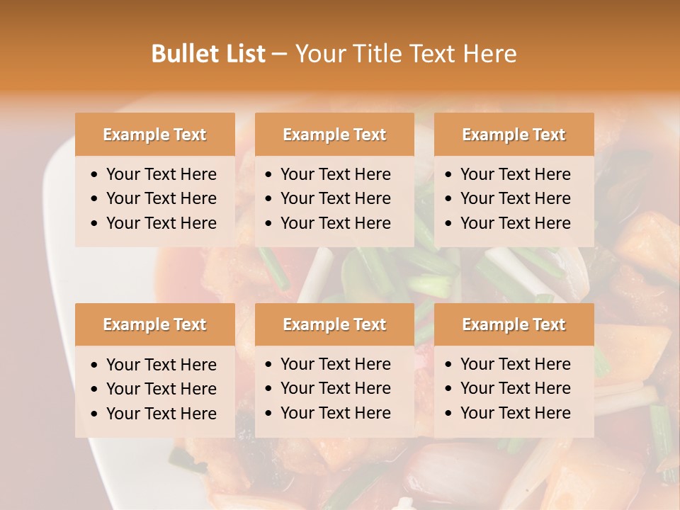Vegetable Stir Food PowerPoint Template