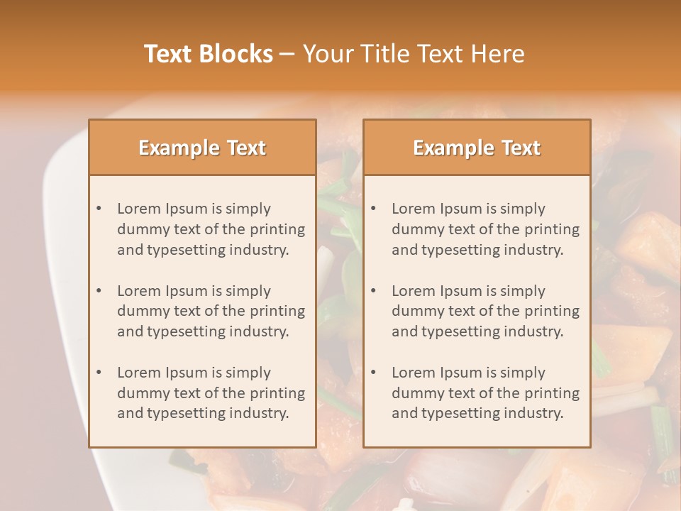 Vegetable Stir Food PowerPoint Template