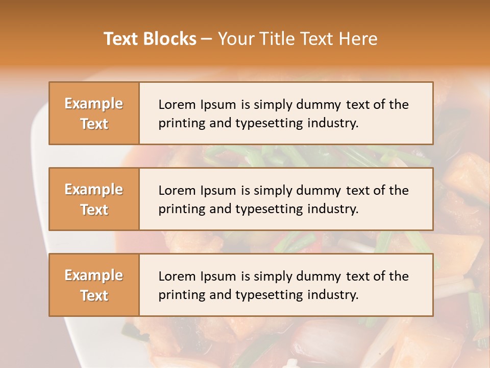 Vegetable Stir Food PowerPoint Template