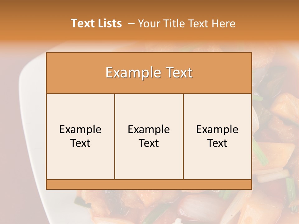Vegetable Stir Food PowerPoint Template