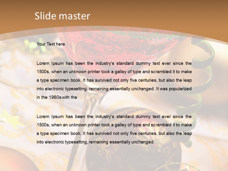 Gin Liqueur Juice PowerPoint Template
