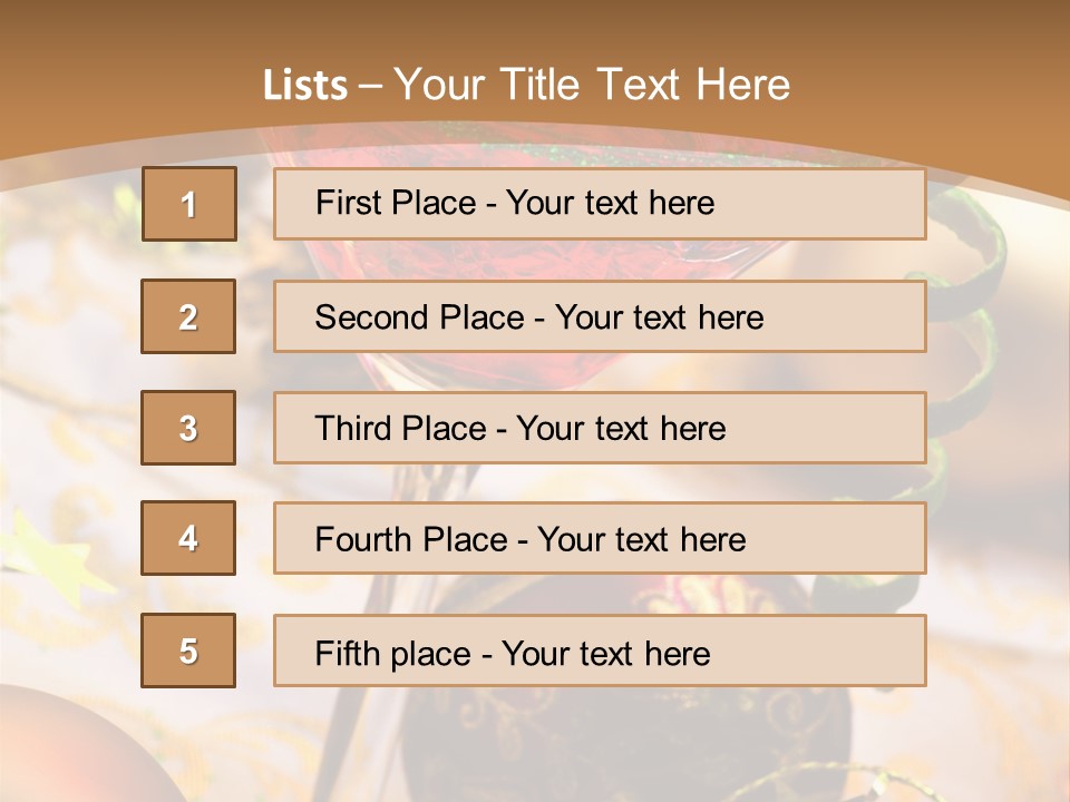 Gin Liqueur Juice PowerPoint Template