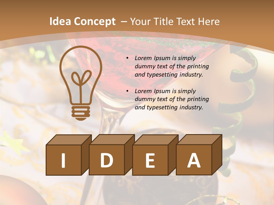 Gin Liqueur Juice PowerPoint Template