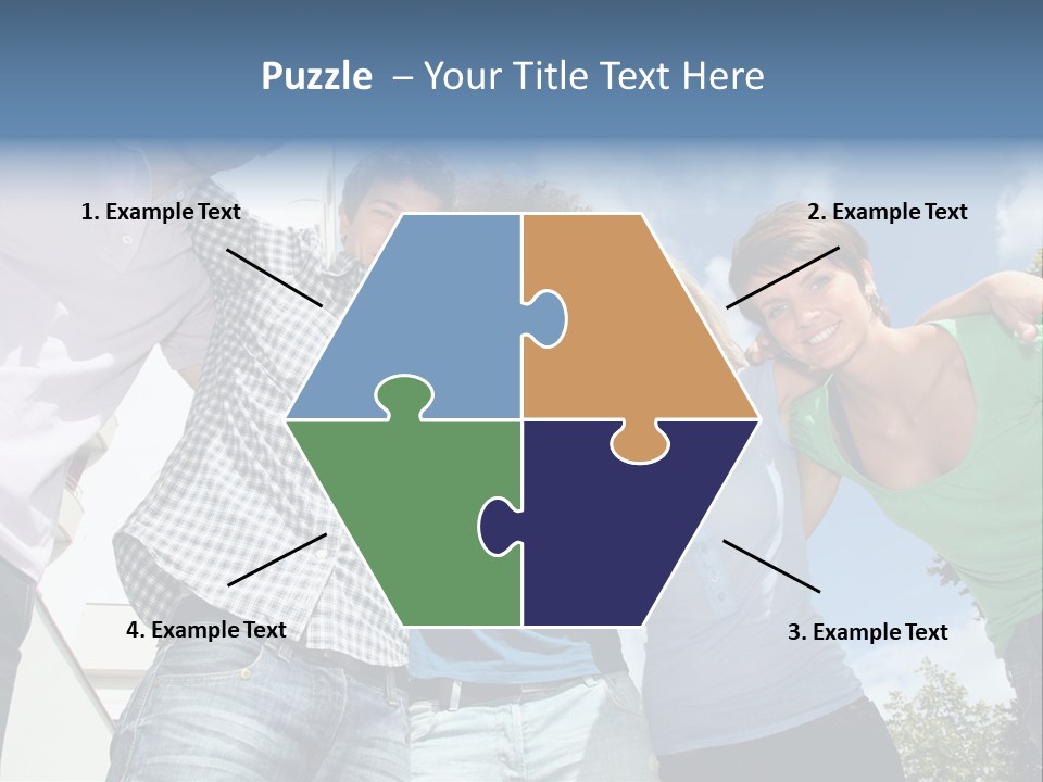 A Group Of People Standing Next To Each Other PowerPoint Template