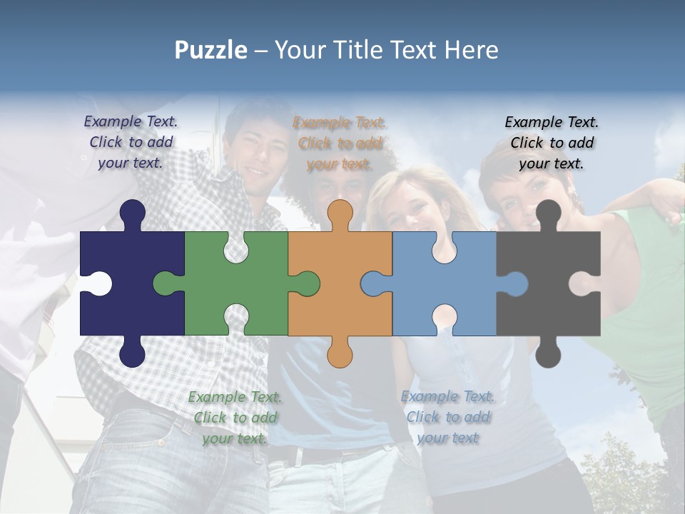 A Group Of People Standing Next To Each Other PowerPoint Template
